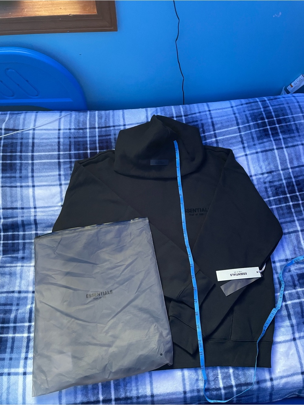 Essentials Black Pullover with Subtle Chest Logo